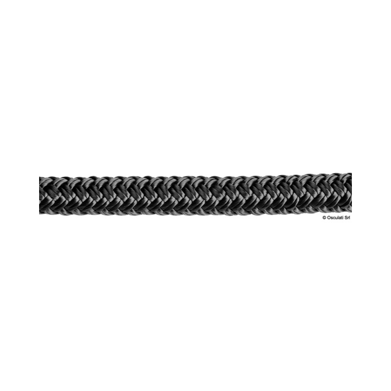 Double tresse noire 10 mm