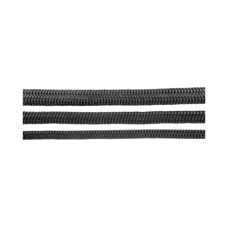 Double tresse d'amarrage Megayacht noire 24 mm