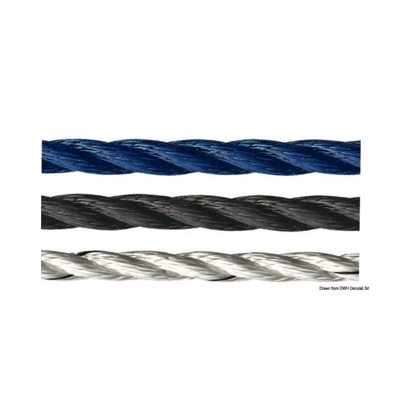 Bout amarrage Marlow en polyester bleu 6 mm