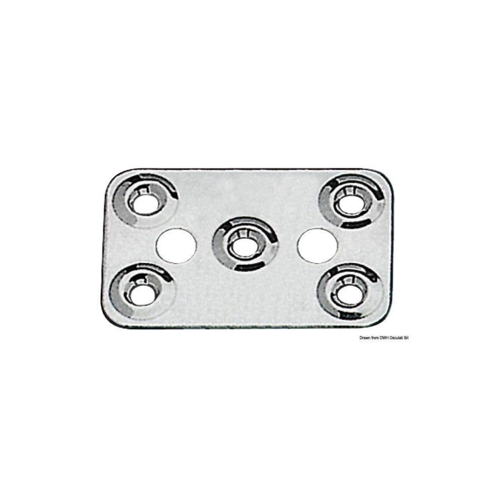 Platine pour fixer sangles 62 x 40 mm