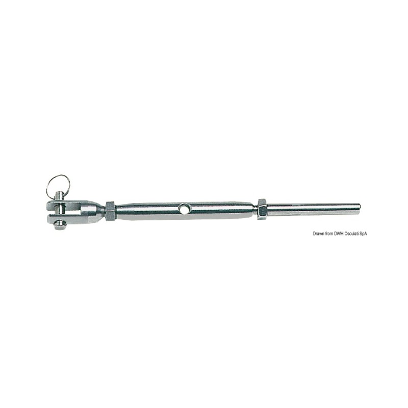 Ridoir à sertir sur câble AISI 316 6 mm