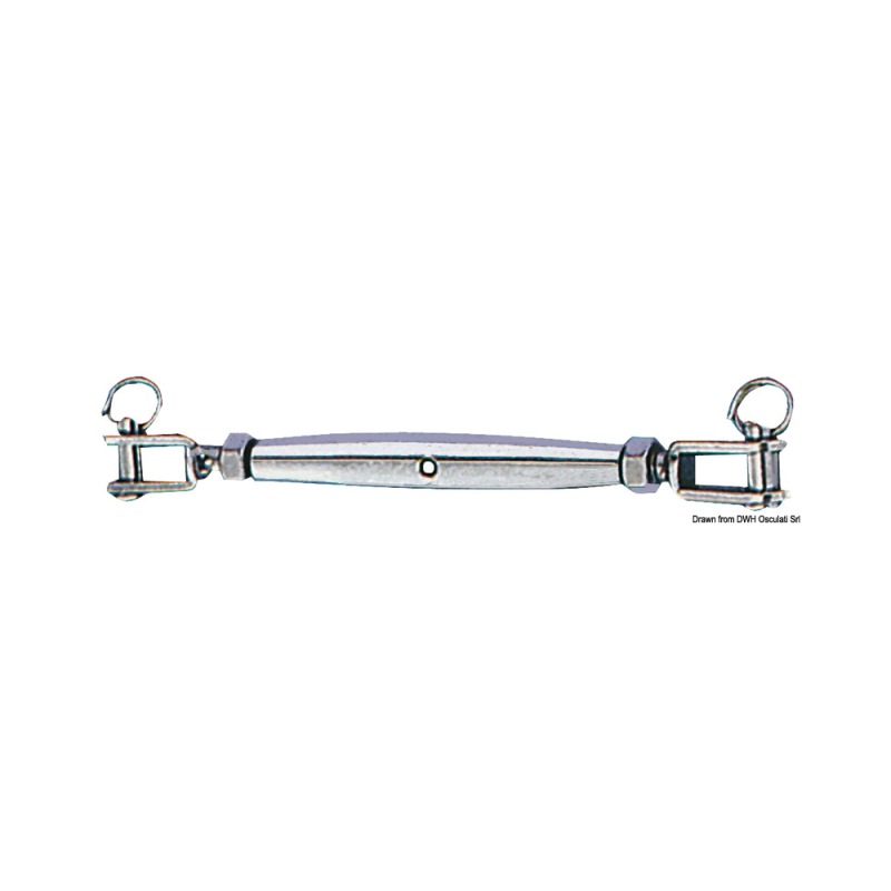 Ridoir avec deux chapes fixes AISI 316 4 mm