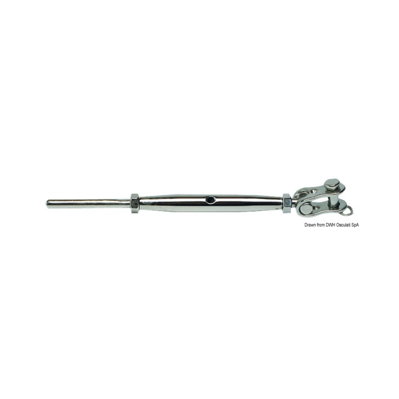 Ridoir avec chapes articulée AISI 316 6 mm