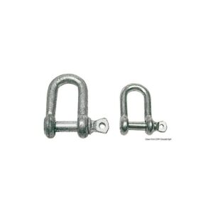 Manille en acier galvanisée 10 mm marine inox