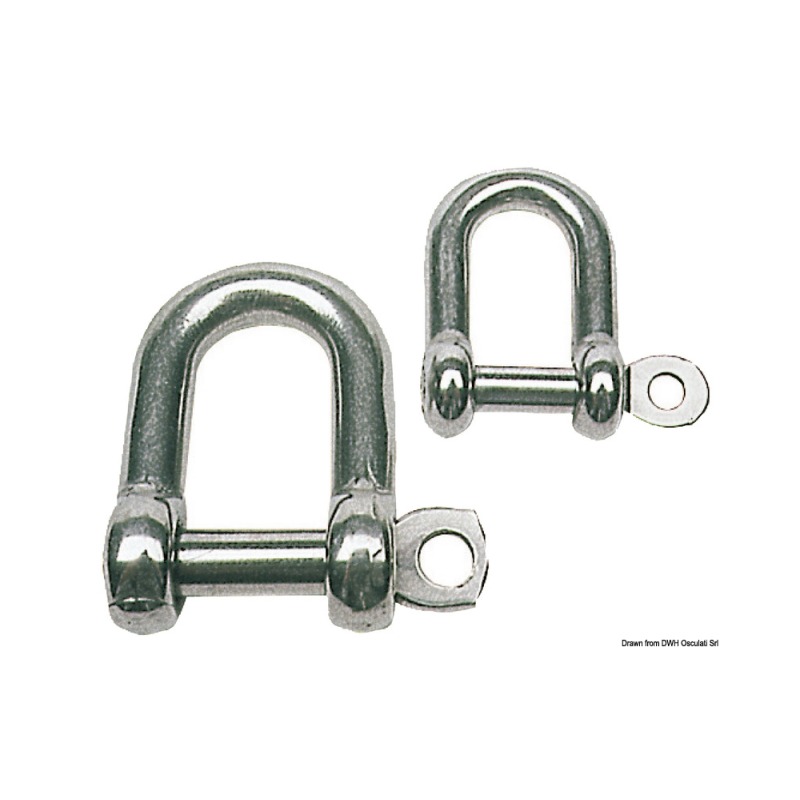 Manille en inox AISI 316 10 mm