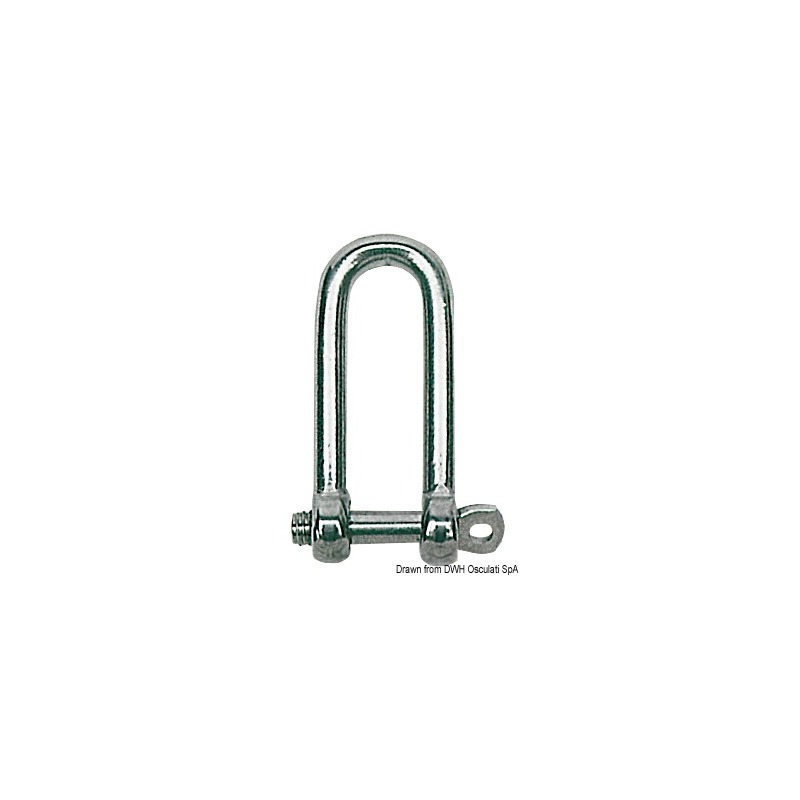 Manille longue AISI 316 10 mm