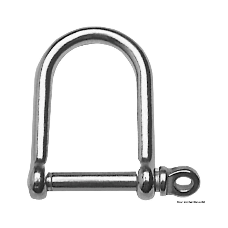 Manille extra large en inox 10 mm