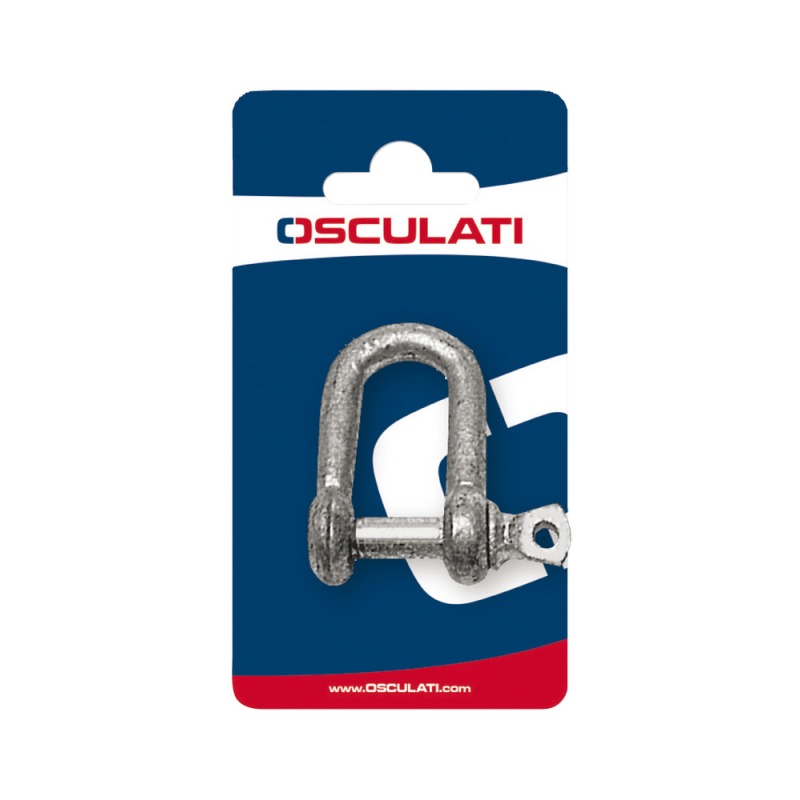 Manille D en acier galvanisé 10 mm (1 pc) marine inox
