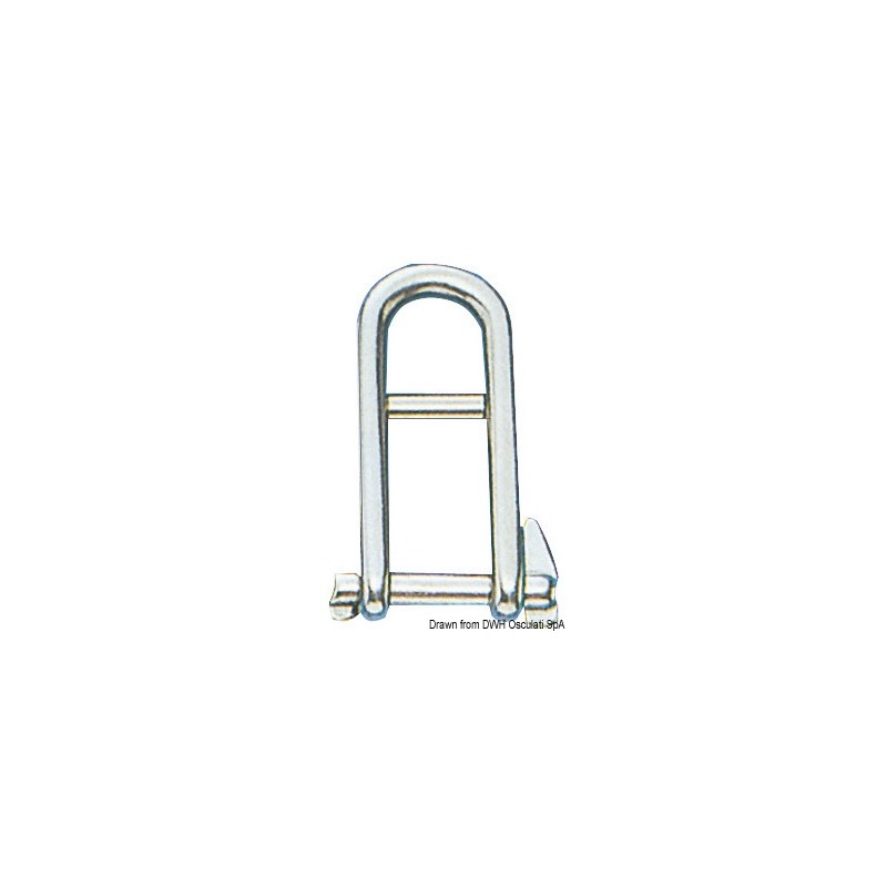 Manille a. fermeture et barette butée AISI 316 5 mm