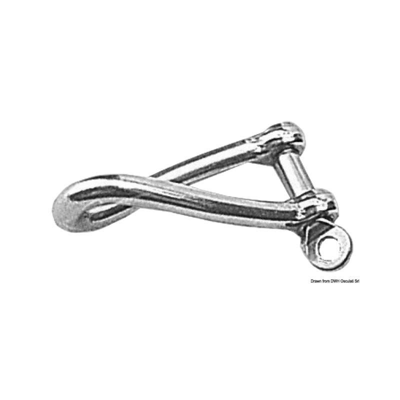Manille torse en inox moulage de précision 4 mm