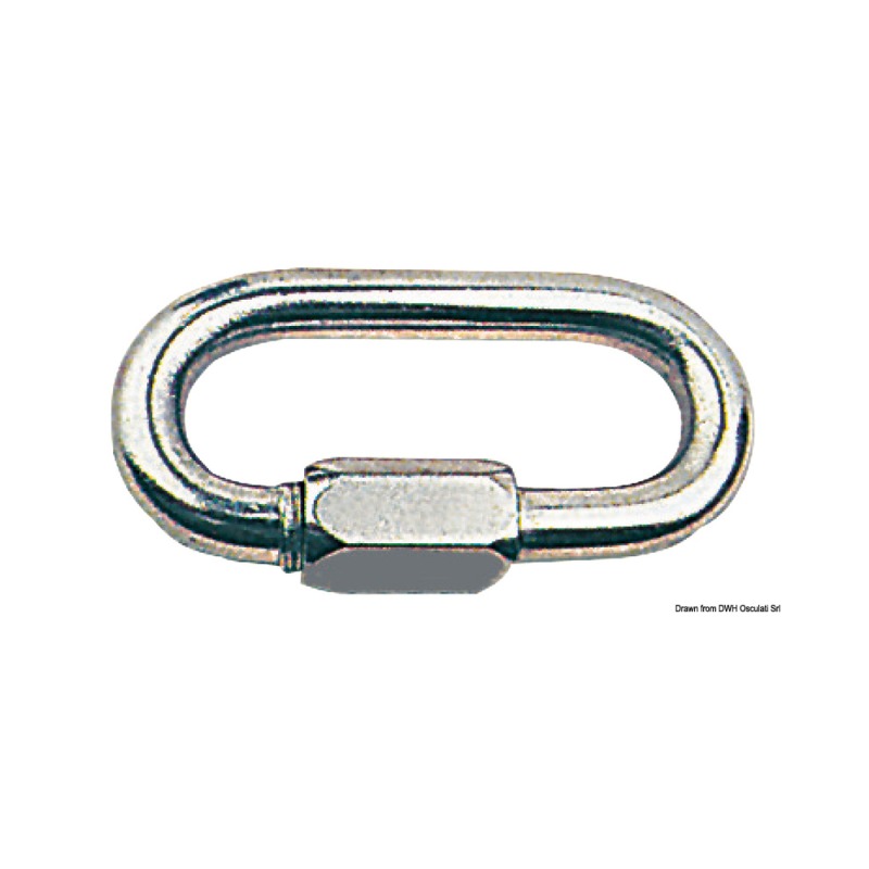 Mousqueton avec ouverture à vis AISI 316 10 mm