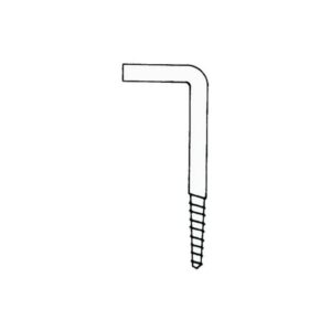 Crochet droit en inox à vis 40 x 3,5 mm Blister 7 pièces