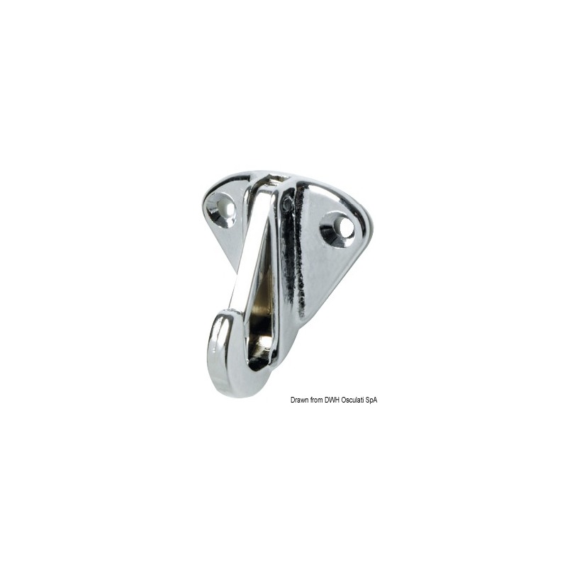 Platine en AISI 316 avec crochet base 5 mm
