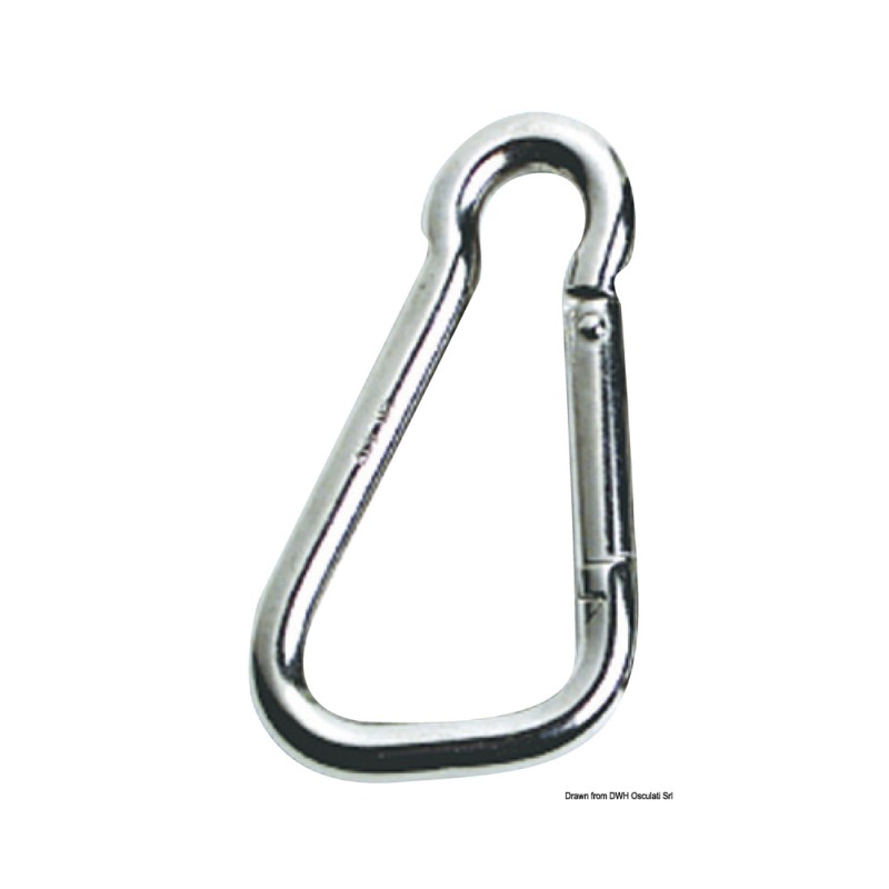 Mousqueton AISI 316 grand passage 10 mm