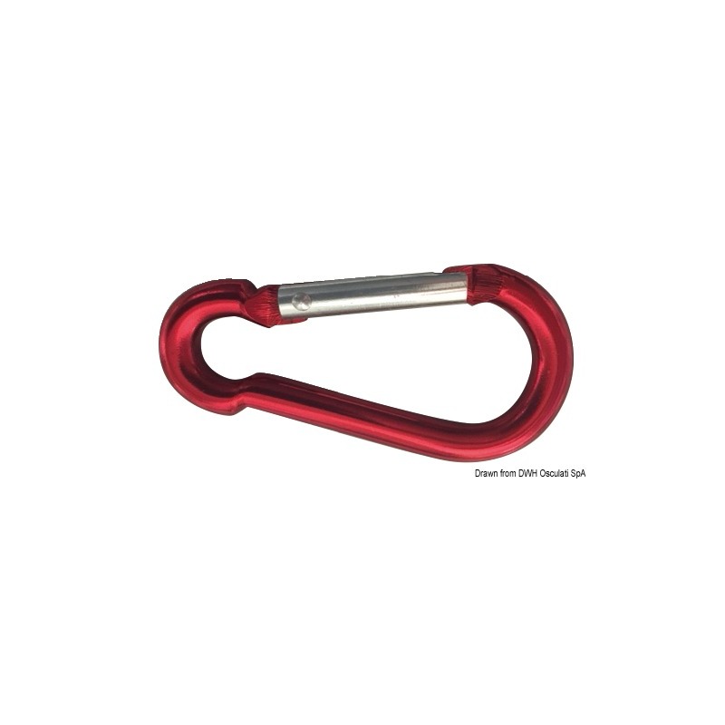 Mousqueton en alliage léger 50 mm marine inox