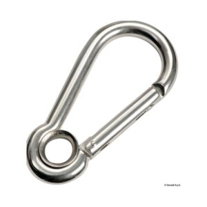 Mousqueton sans saillie avec œil AISI 316 5 mm