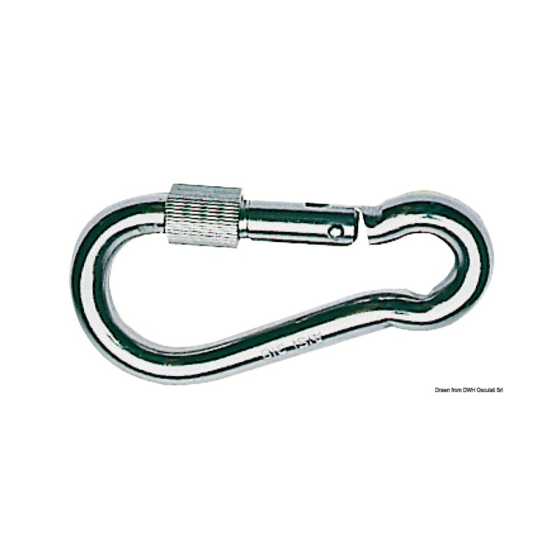 Mousqueton AISI 316 avec frette 60 mm