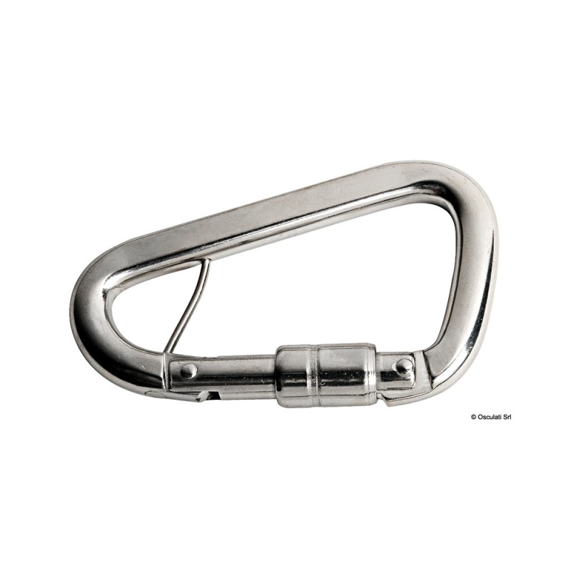 Mosqueton inox pour harnais de sécurité 100 mm