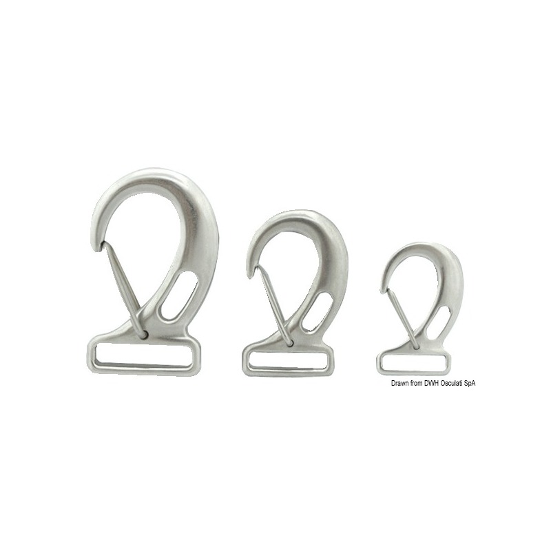 Mousqueton AISI 316 pour sangle 52x26 mm