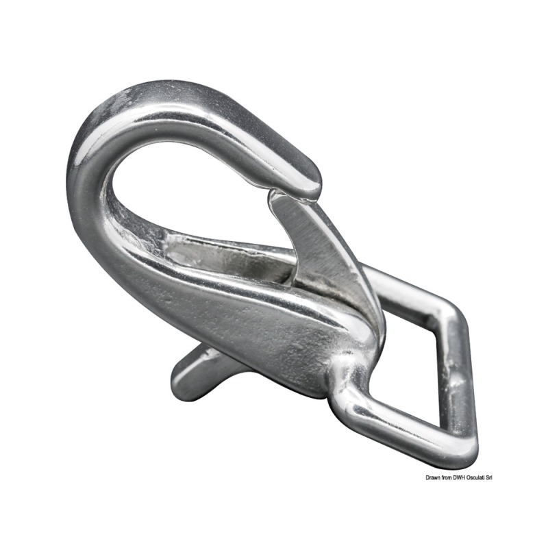 Mousqueton inox à gâchette p. sangle 25 mm
