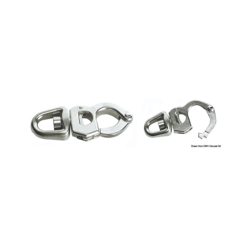 Mousqueton à gâchette AISI 316 85 mm