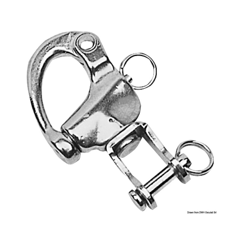 Mousqueton manille pivotante p. spi AISI 316 70 mm