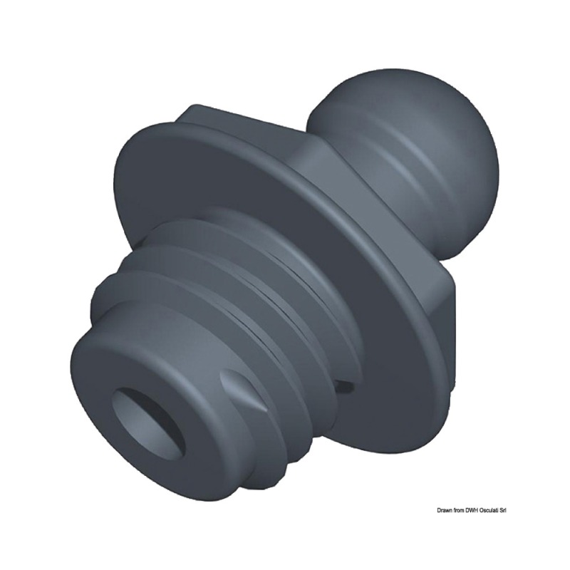 Pivot fileté court boule standard Delahousse Quick-Fit marine