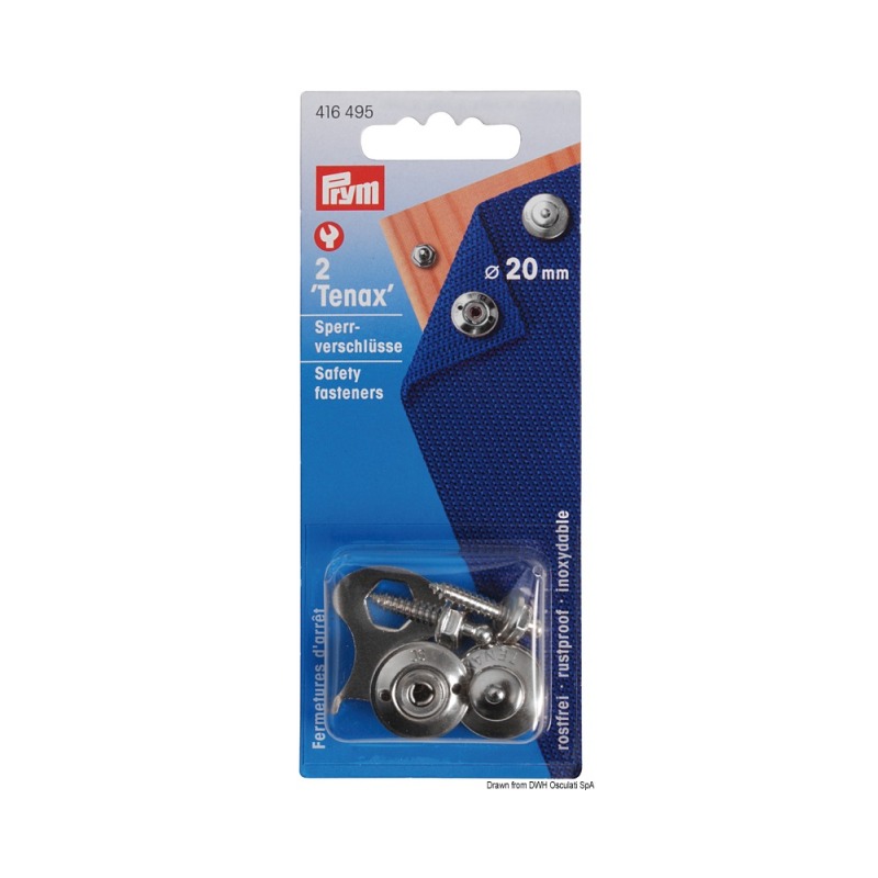 Boutons à pression Tenax blister 2+2