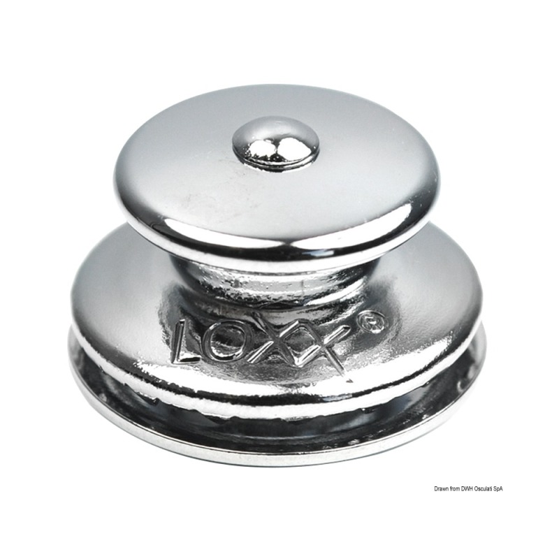 Bouton femelle Loxx en inox 15 mm