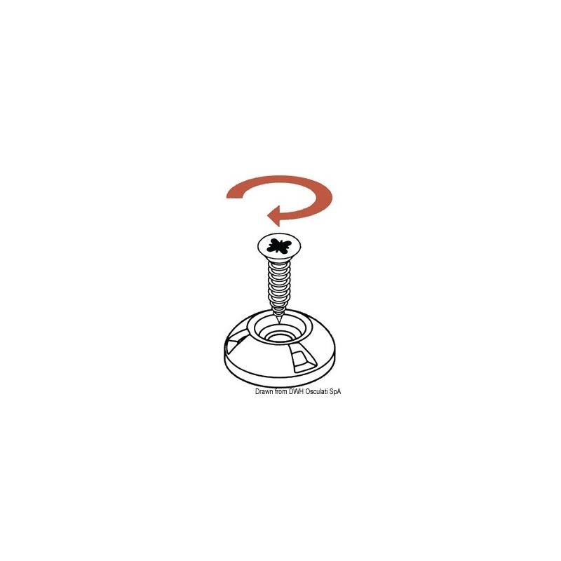 Bouton attache femelle Perfix blanc