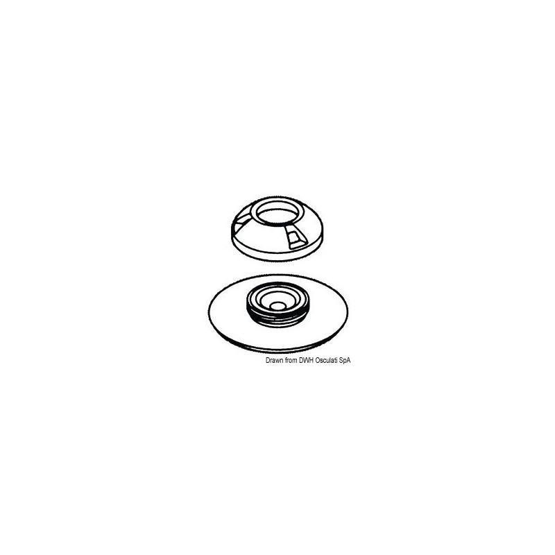 Bouton femelle Perfix fixation sur tissu Blanc