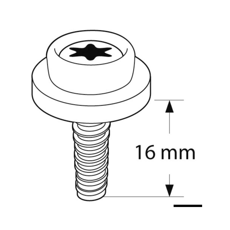 Bouton universel CAF-COMPO filet long Blanc