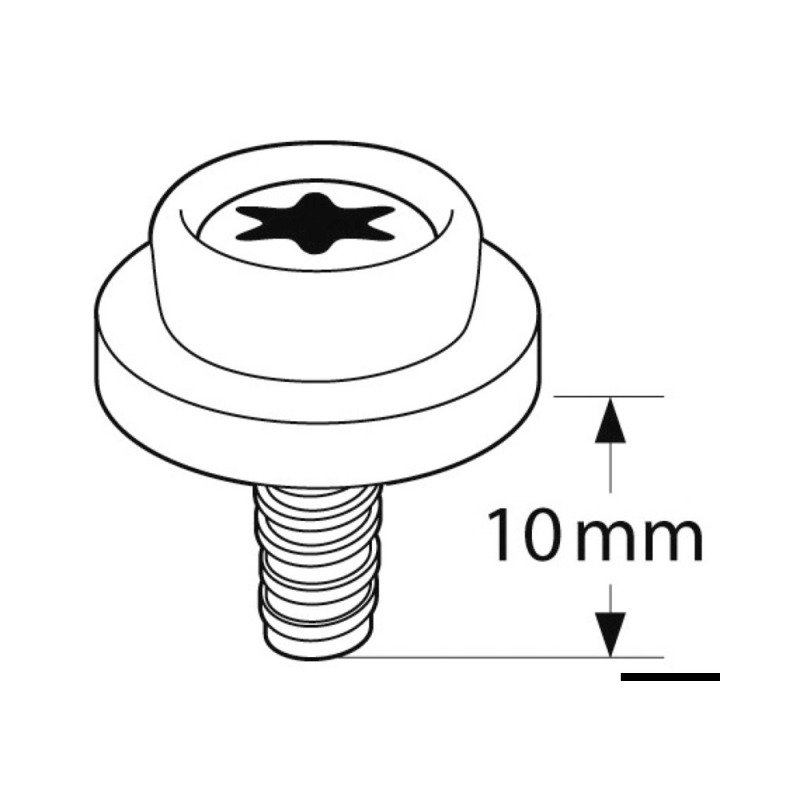 Bouton universel CAF-COMPO filet court blanc