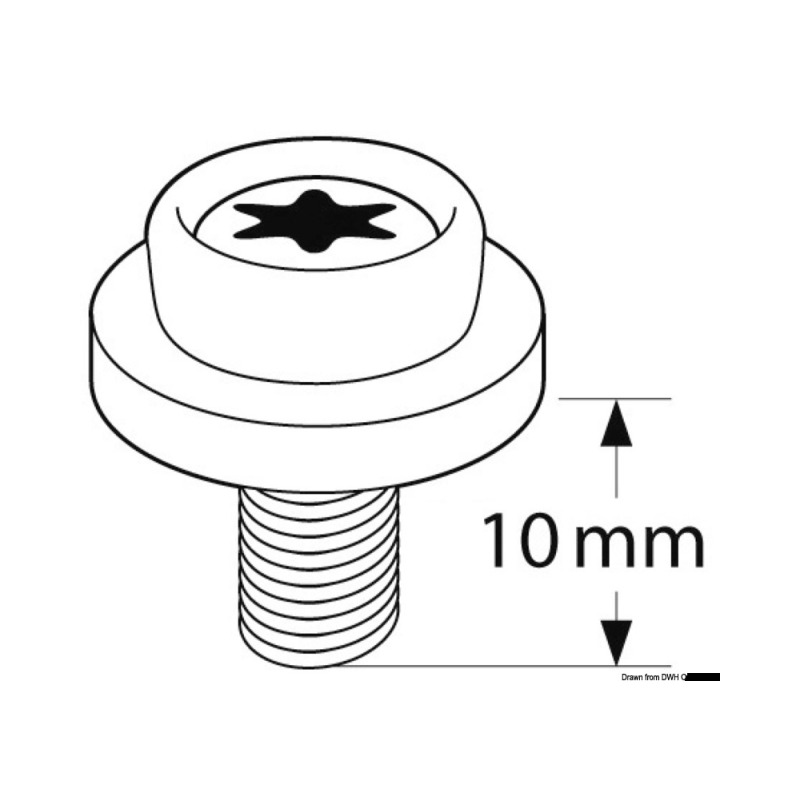 Bouton universel CAF-COMPO filet metrique Noir