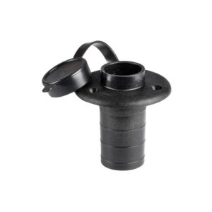 Base plastique encastrer sur plan 2 contacts noir