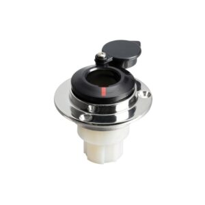 Base inox droit à encastrer hampes amovibles noir