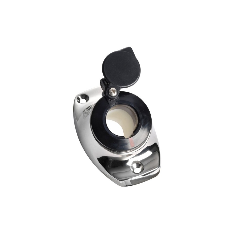 Base inox angulaire encastrer hampe amovible noir
