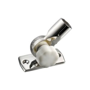 Base inox réglable avec bouton blanc