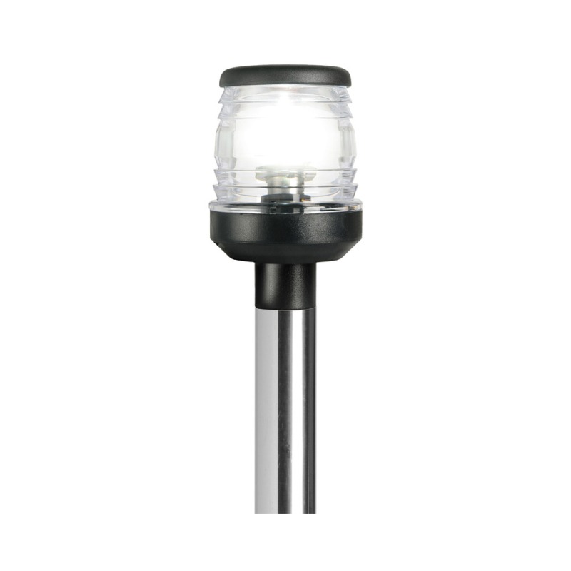 Hampe led extractible 100 cm feu plastique blanc Inox