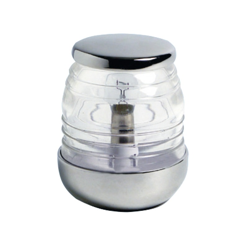 Feu tête de mât 360° base en AISI 316 85 mm 12 V