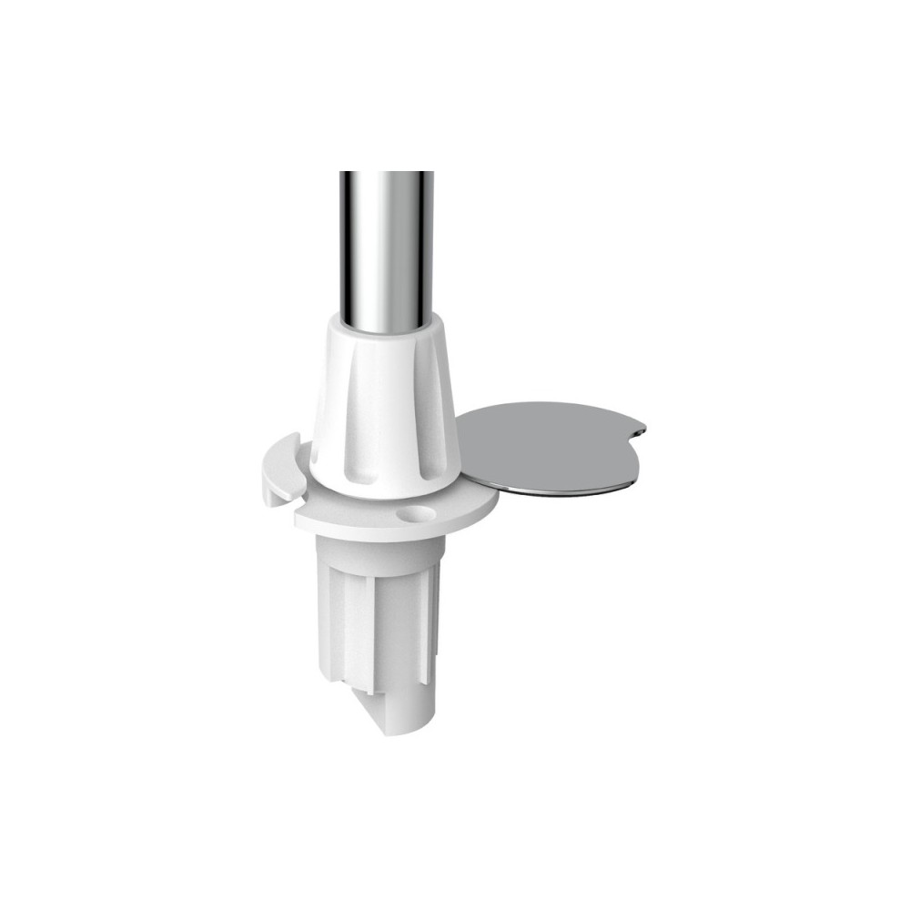 Hampe Classic 360° extractible avec base plastique blanc 60cm