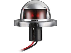 Feu de navigation en ABS chromé 112,5° Rouge