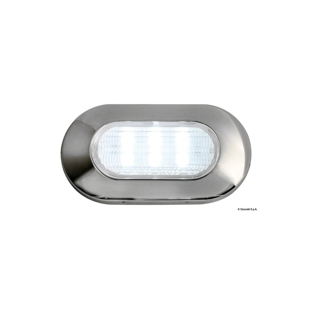 Lumière de courtoisies ovale 6 LED bleu