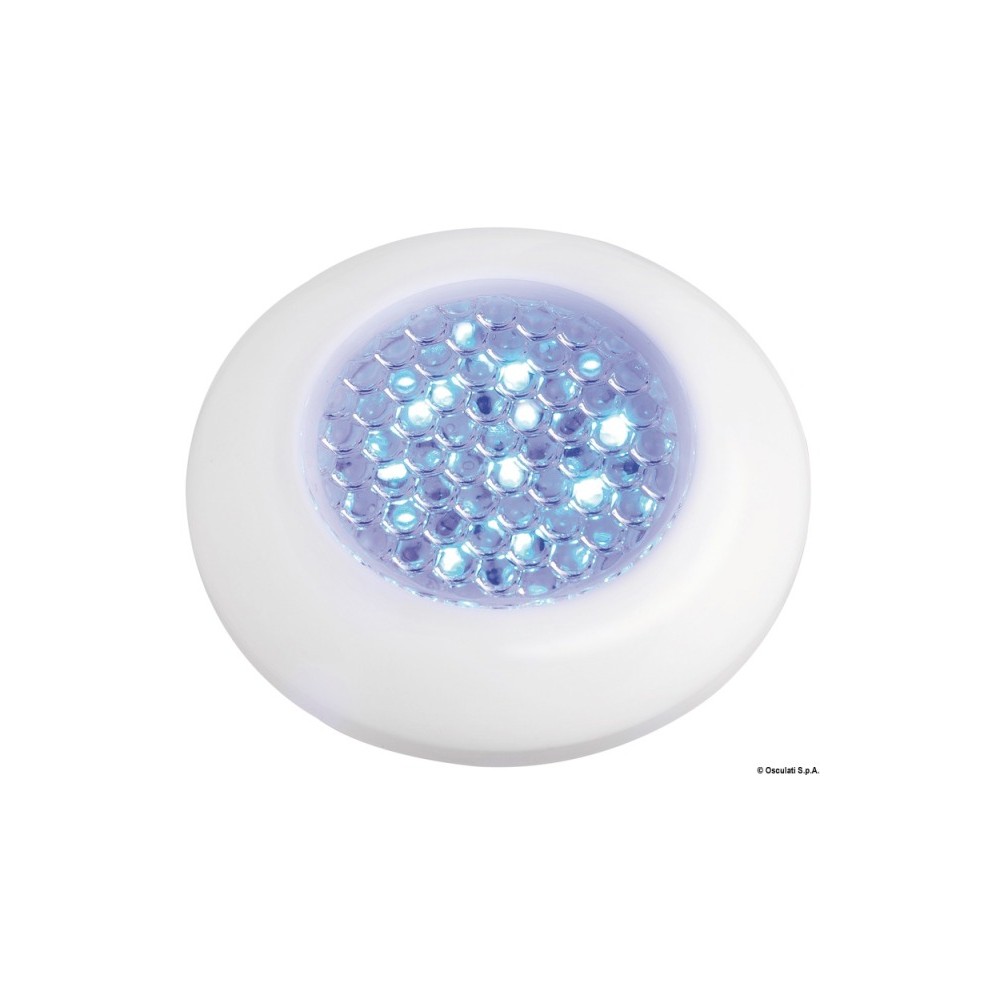 Plafonnier étanche blanc à LED bleu