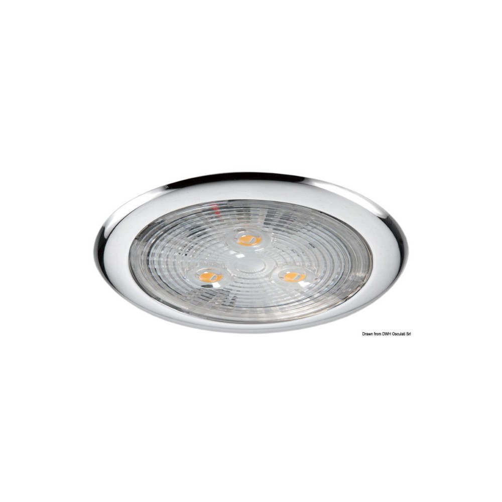 Plafonnier avec 3 LED blanc