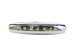 Lumière de courtoisie chromée avec 5 LED Blanc