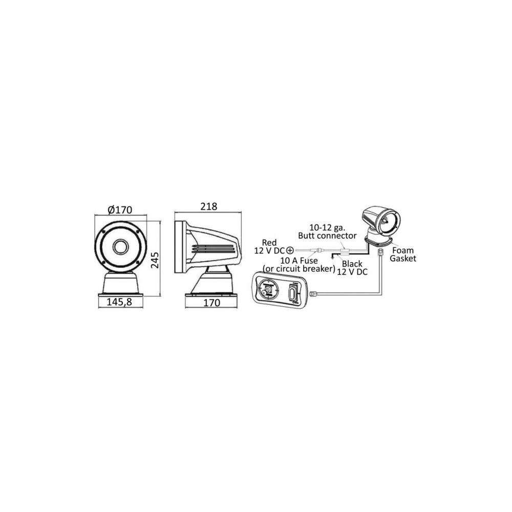 Projecteur électrique One LED 12 V – Image 4