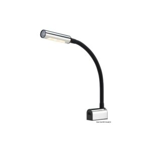 Spot LED articulé de lecture inox + silicone noir