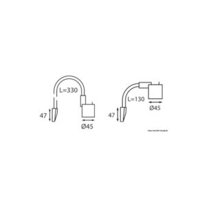 Spot flexible 6 LED tête de lit noir