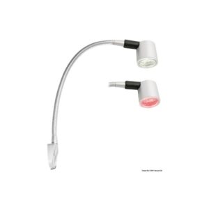 Spot flexible 6 LED tête de lit titanium argenté